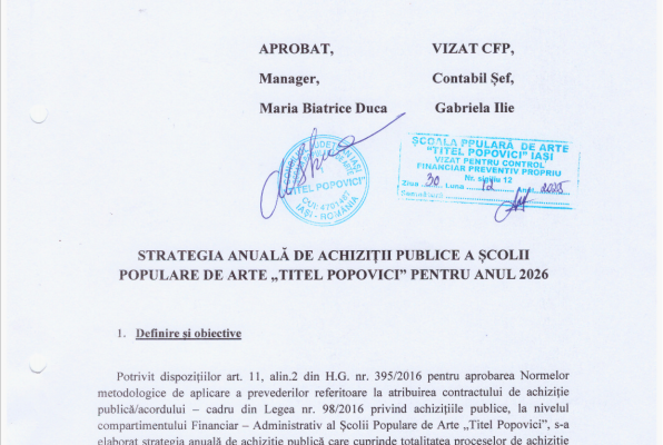 Strategia anuală de achiziții publice