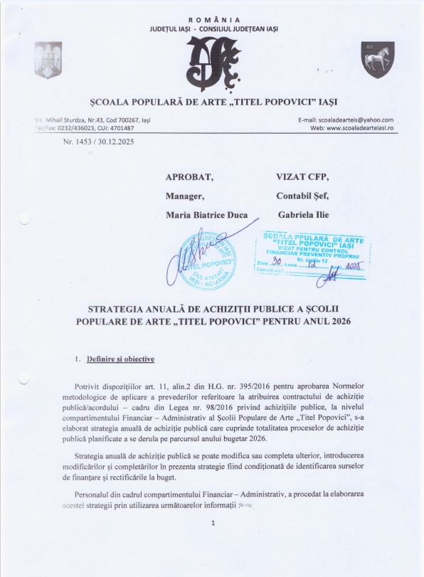Strategia anuală de achiziții publice